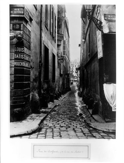 Rue du Croissant, von der Rue du Sentier, Paris, 1858-78 von Charles Marville